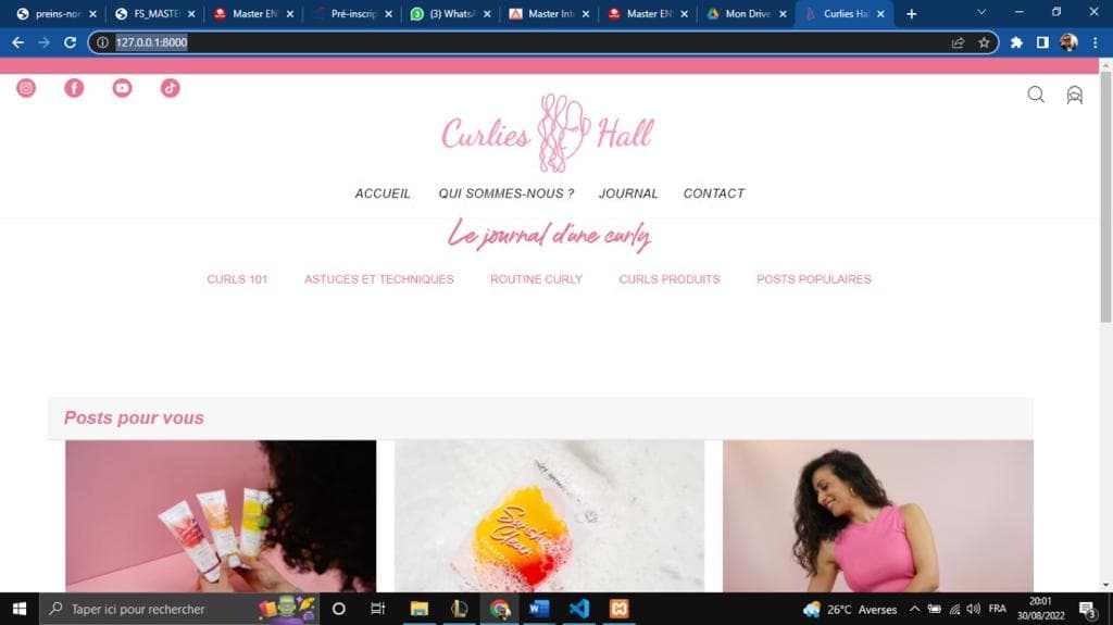 Curlies: A cosmetics website clone